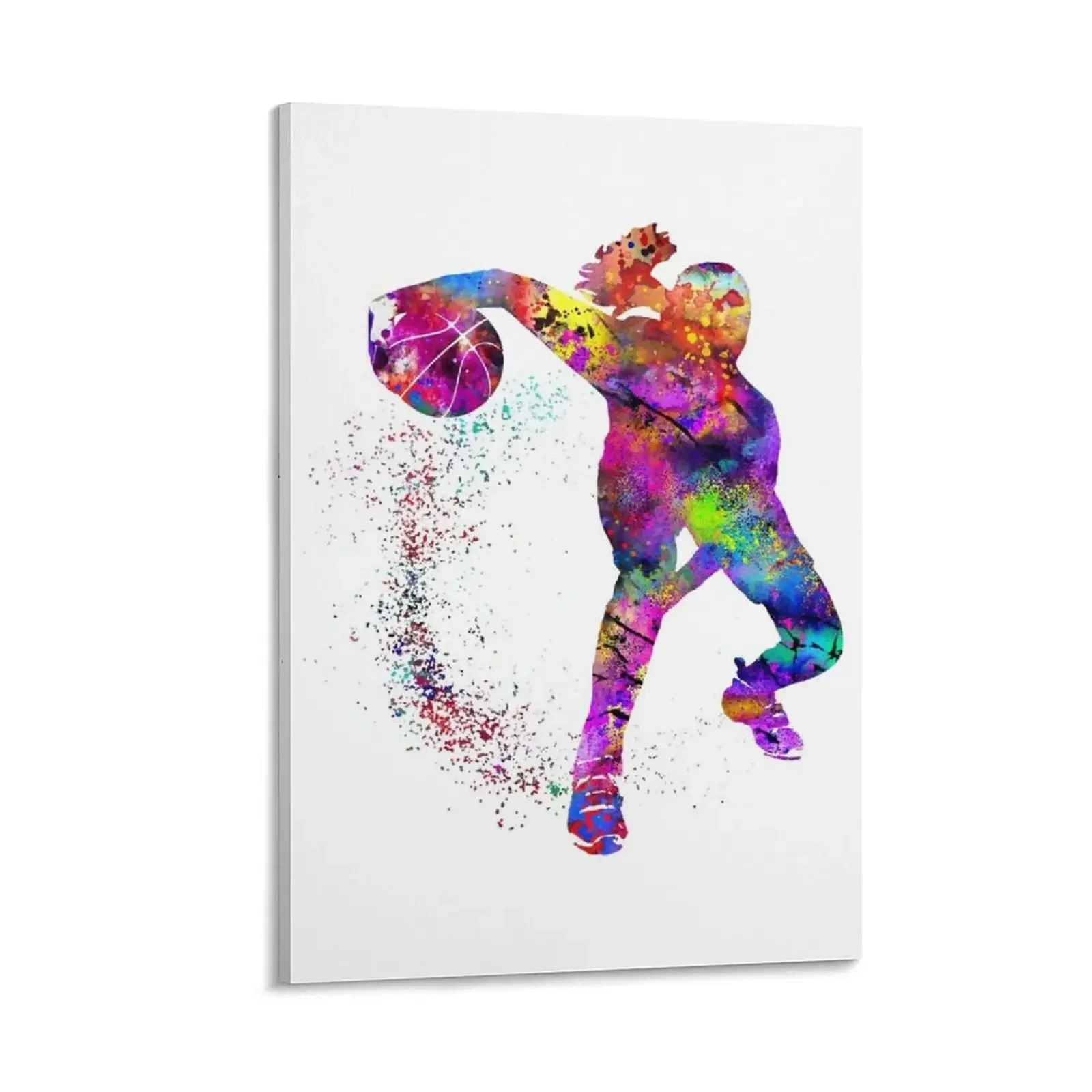 

Basketball girl, watercolor basketball girl Canvas Painting wall decoration interior paintings anime room decorations for men