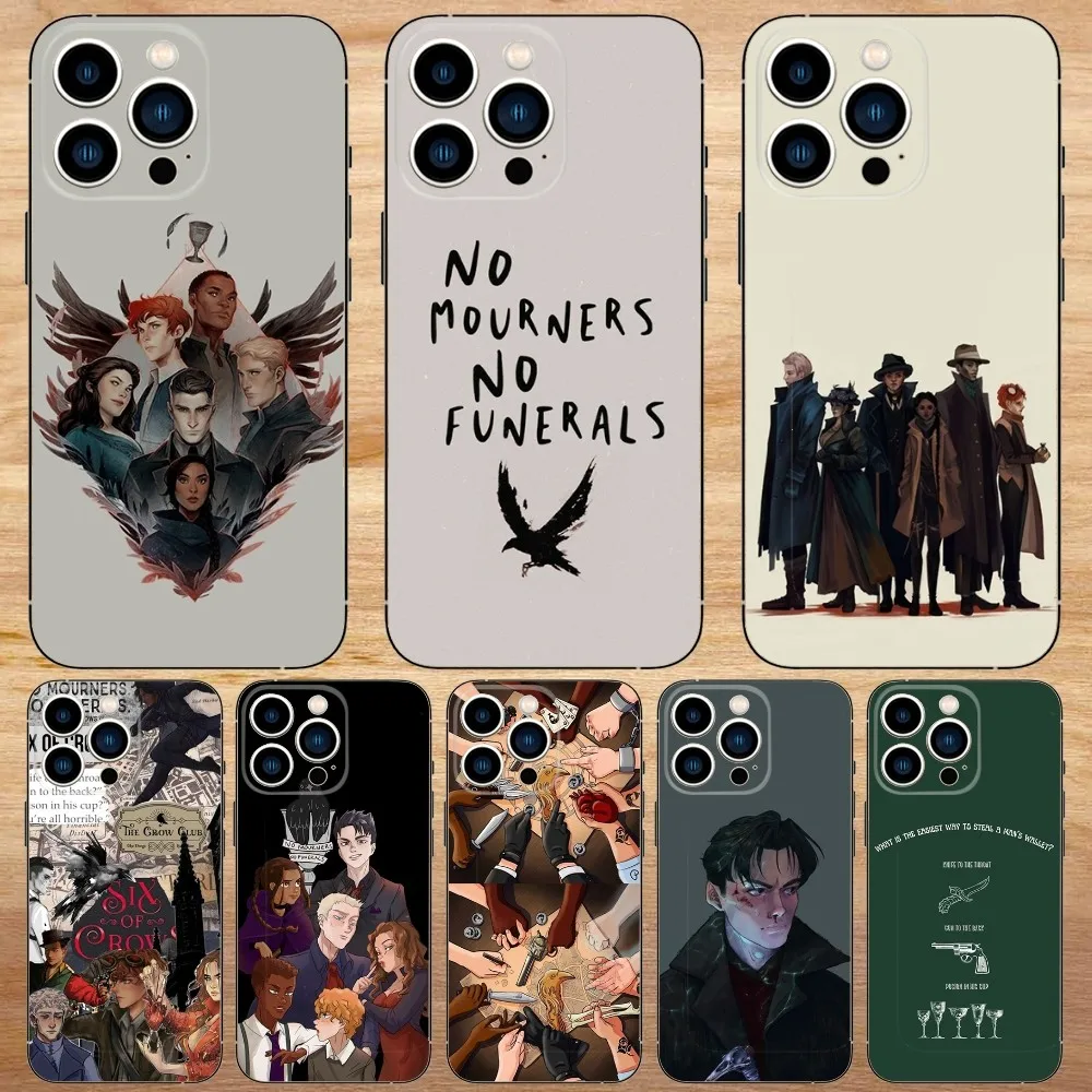 Six Of Crows Phone Case For iPhone15,14,13,12,11,Pro,Max,Plus,Mini,X,XS,XR,8,7,6,S,Plus,SE Soft Black Case