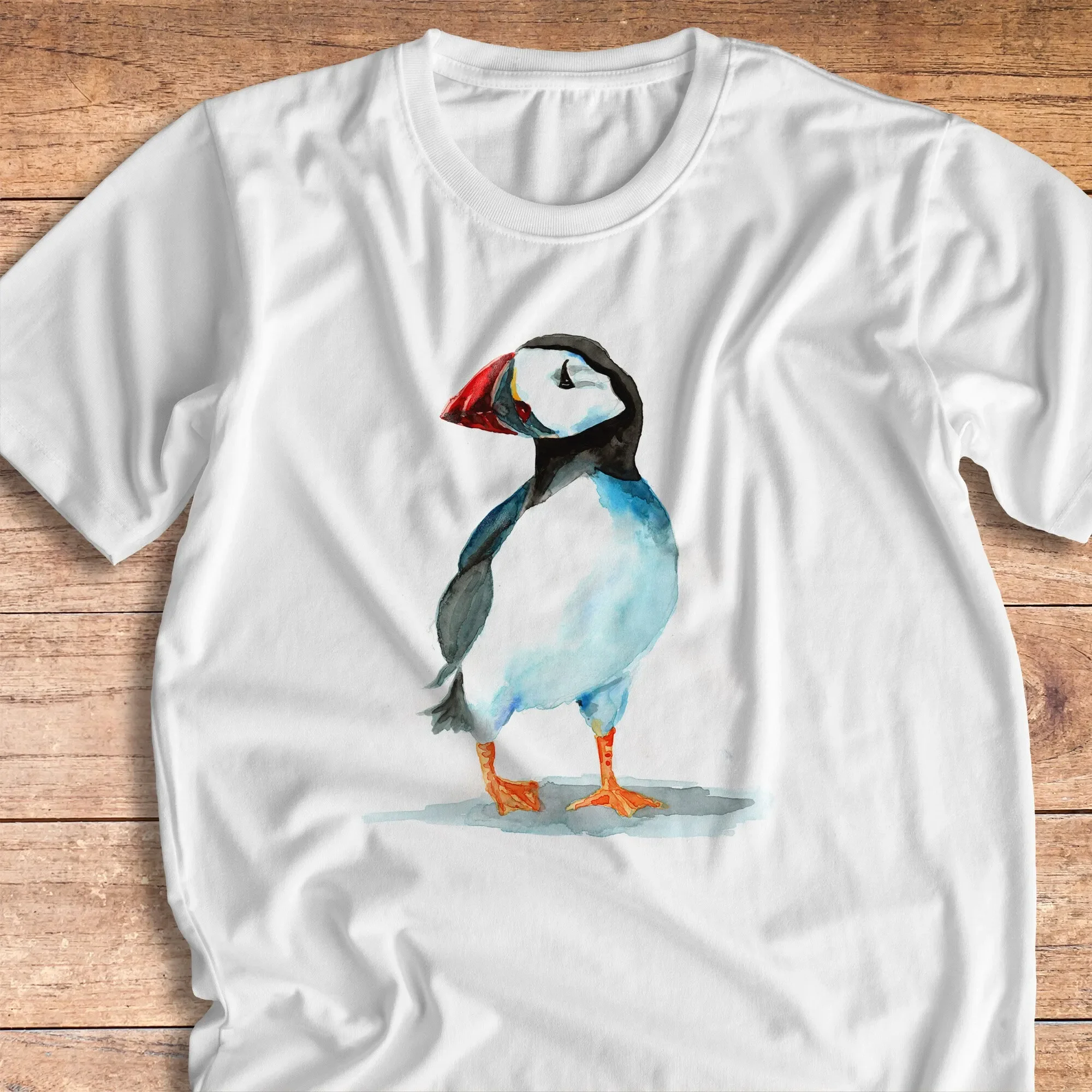 Atlantic Puffin T-shirt Watercolor Tshirt Birthday Gift