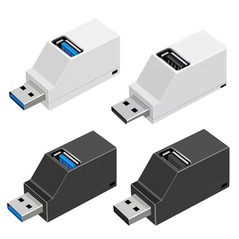 Mini USB 3.0 HUB Adapter USB 2.0 HUB Extender 3 Port USB Hub High Speed Data Transfer USB Splitter Docking Station for PC Laptop