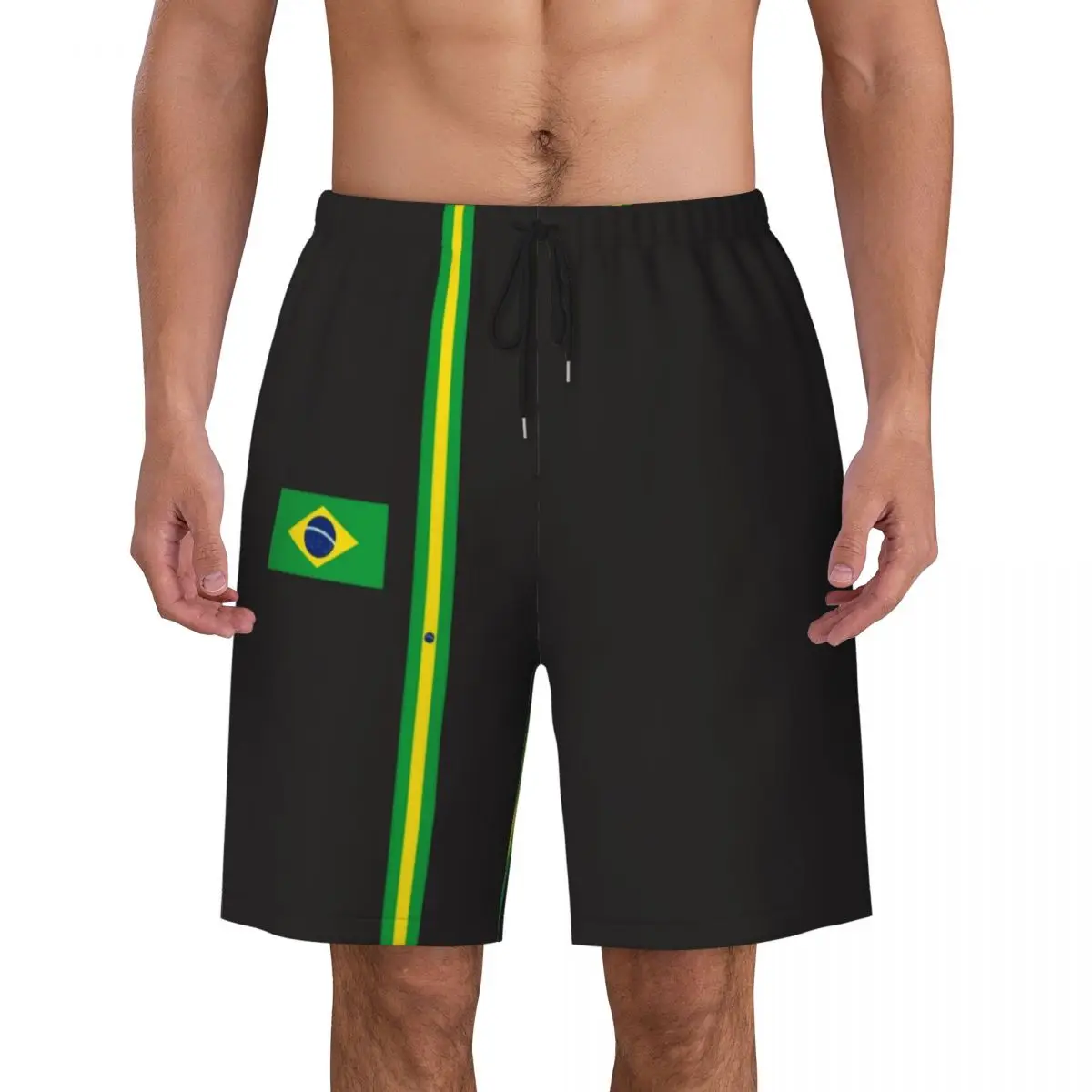

Шорты с флагом Бразилии, мужские модные пляжные шорты, трусы, быстросохнущие плавки с бразильским национальным гербом