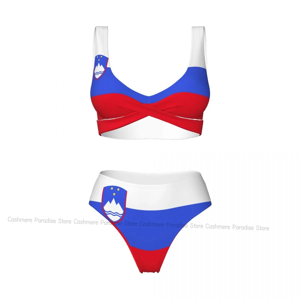 

The Push-Up Bikinis Sets Woman 2025 Slovenia Flag Sexy Swimsuit Women