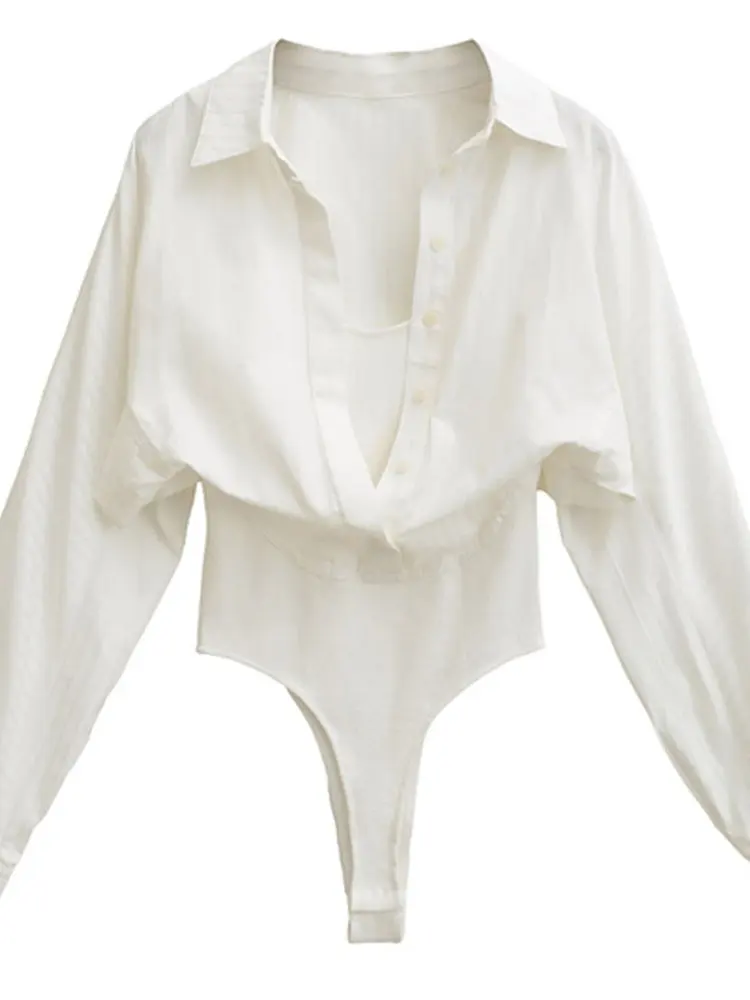 Amerykański styl, pikantny, dziewczęcy, długi kombinezon damski, jesienny design, luźny, wyszczuplający, z wysokim stanem, proste nogawki, strój ort.