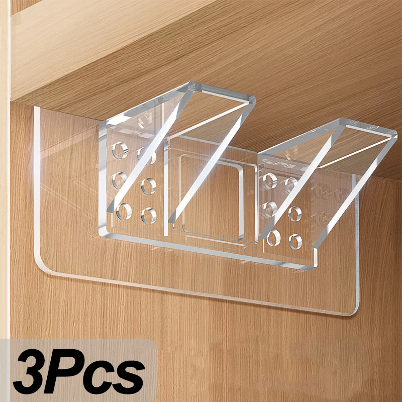 Adhesive Shelf Support Pegs for Kitchen Bedroom Punch Free Closet Cabinet Shelf Support Clips Wall Hanger Bracket Holders