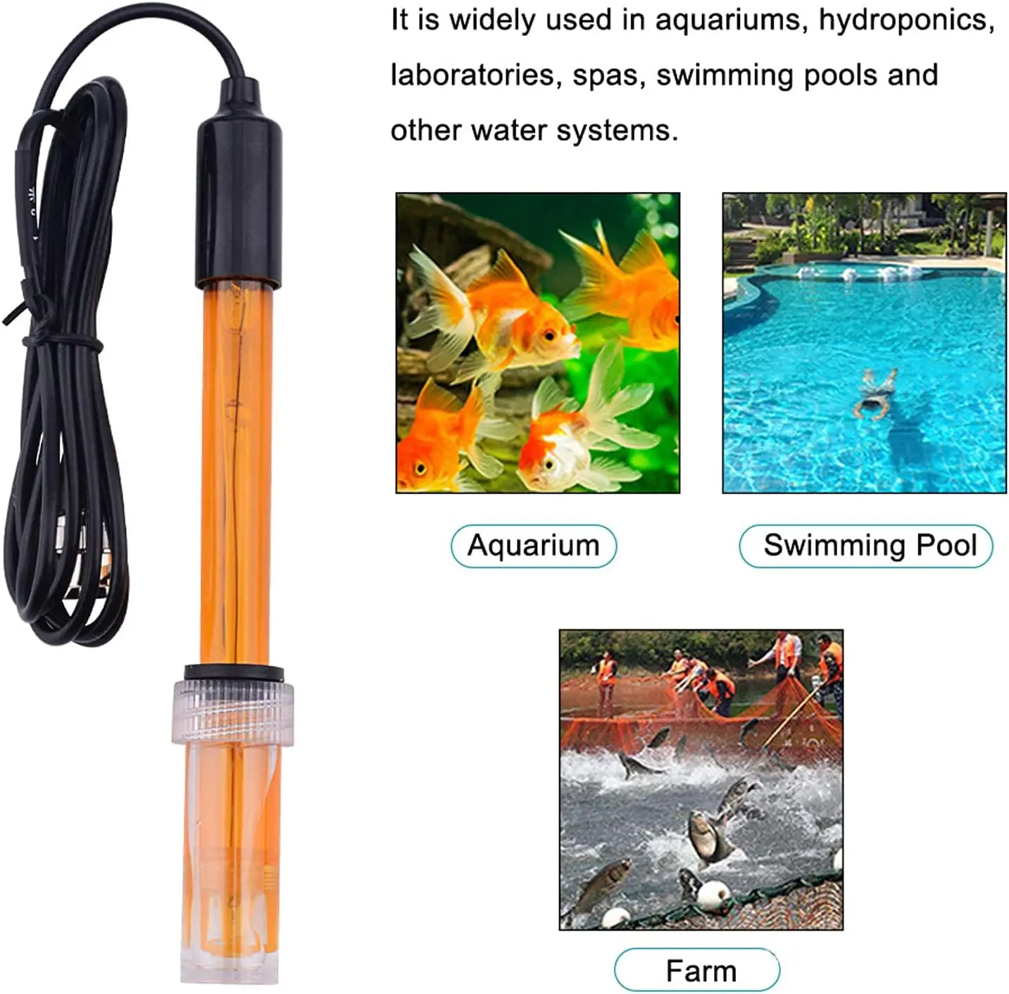 القطب التحقيق الموصلية الكهربائية الجيدة Bnc المقبس التحقيق ORP تستر متر التحقيق متر التحقيق لحديقة المنزل