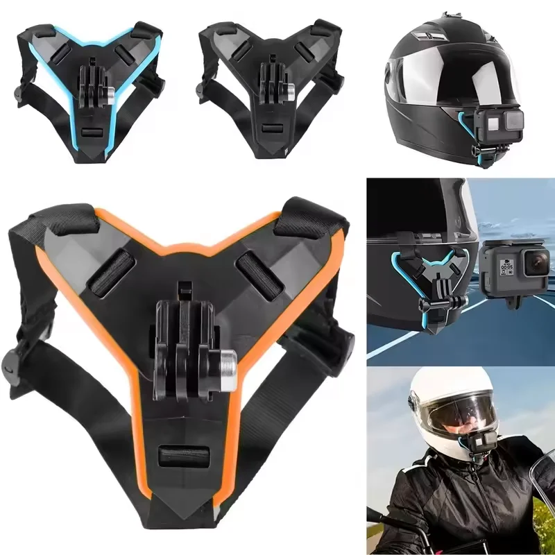 

1or2 Base Bracket Holder for GoPro Hero 10 9 8 6 5 Helmet Chin Mount Action Sport Camera Full Face Holder Motorcycle Accessories