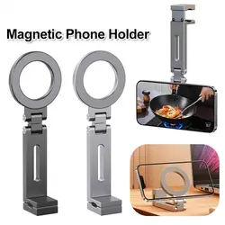 Universal Magnetic Airplane Phone Holder Rotation Adjustable Cellphone Mount Foldable Travel Stand for IPhone Phone