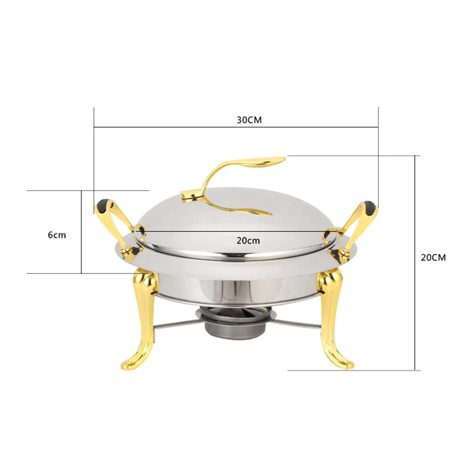 Chafing Dish Buffet Food Warmer Anti Scald Handle Plates Camping Alcohol Stove for Trips Backpacking Outdoor Hotel Barbecue