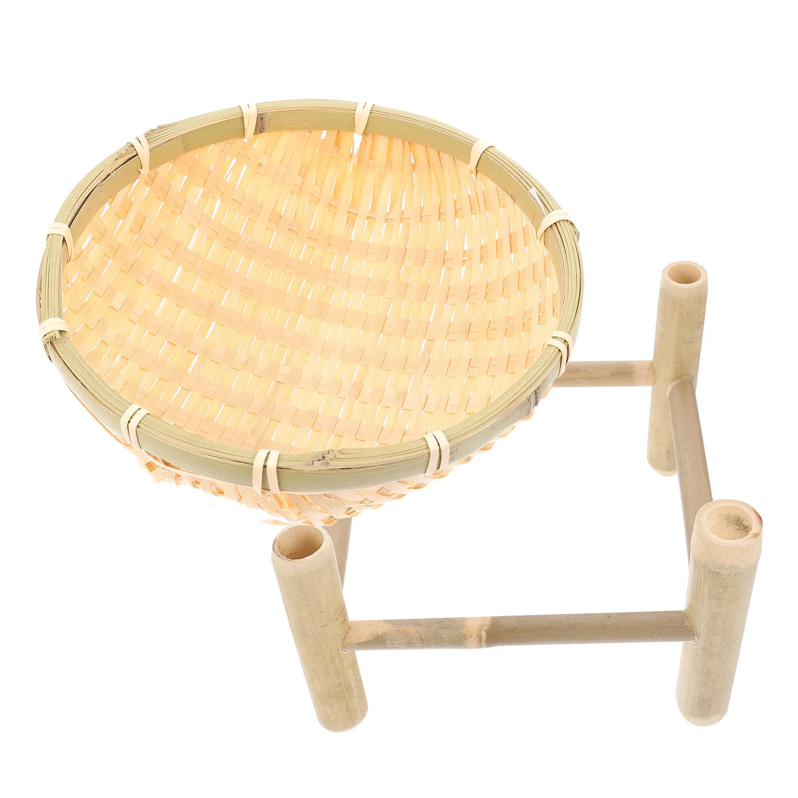 Household Bamboo Storage Basket Fine Workmanship Bread Holder Kitchen Dining Room Fruit Snack Container Decorative Tray