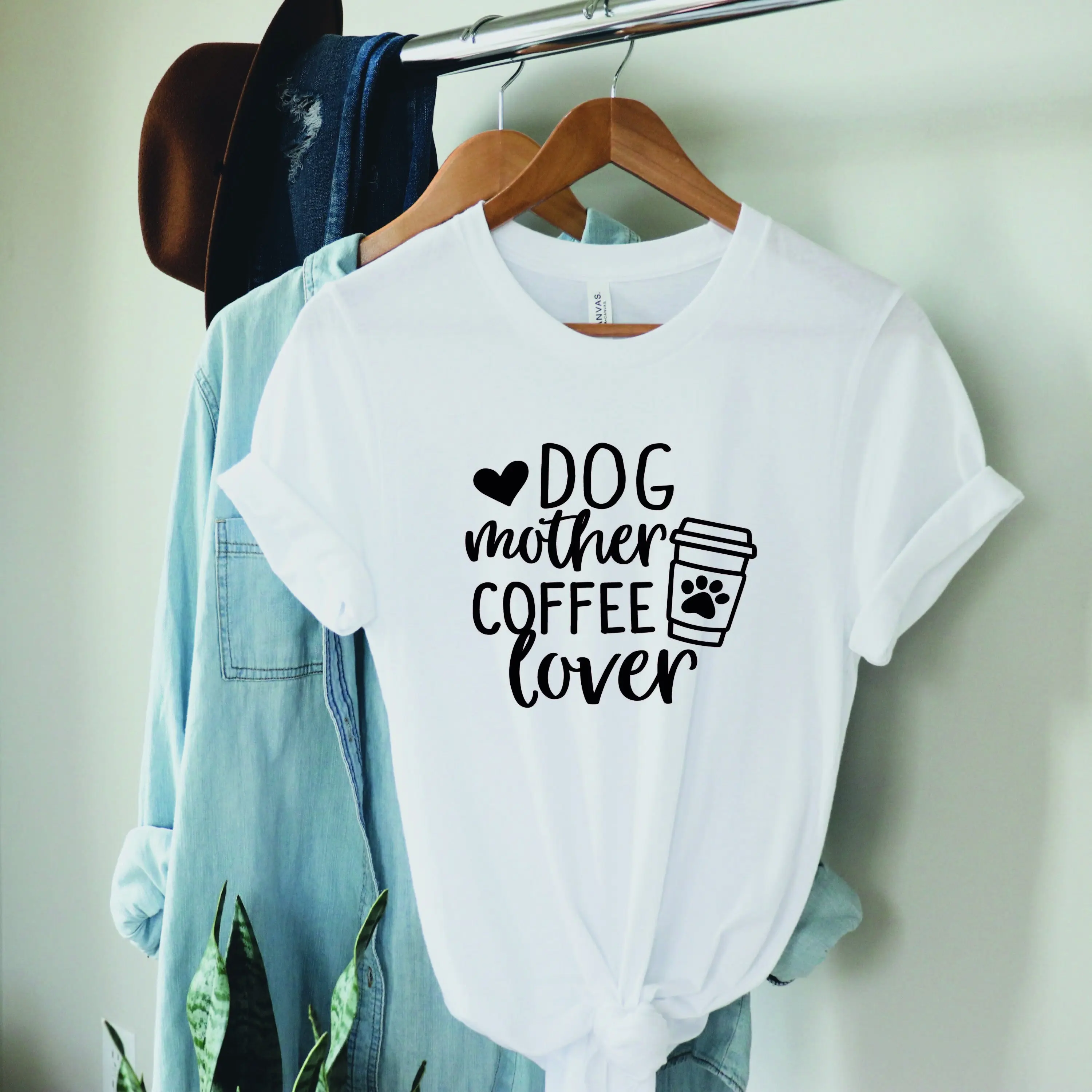 Dog Mother Coffee Lover T Shirt Mom Mothers Day