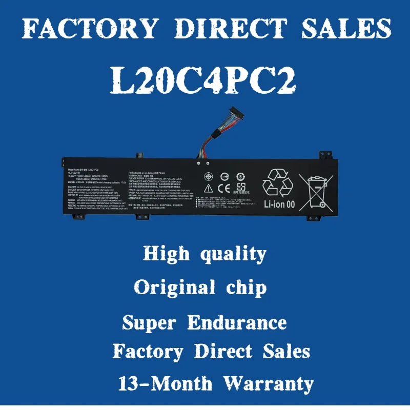 

Batterie d'ordinateur portable L20C4PC2 L20M4PC2 5B11B53885/5B11B53889/SB11B53887 remplacement pour Lenovo Legion 5-17ITH6 /5-17