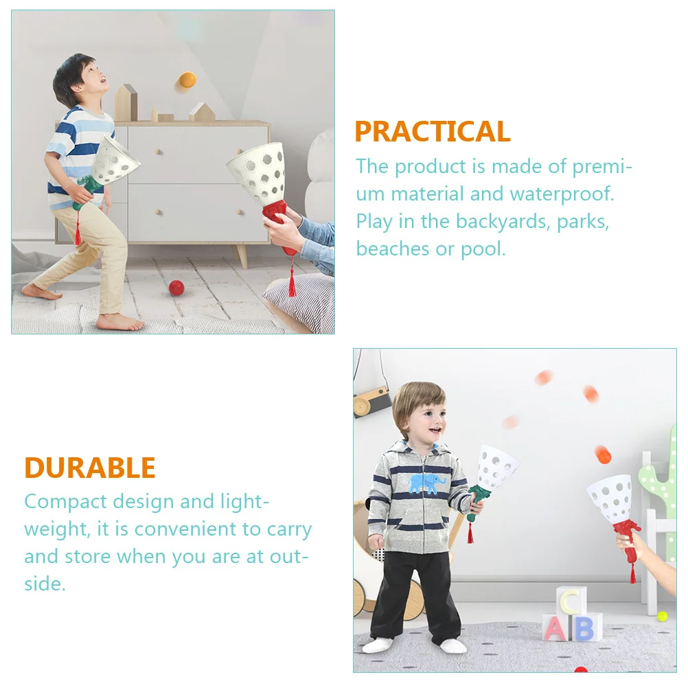 

1 Set Pop Pass Catch Ball Game Outdoor Kids Launcher For Backyard Beach Pool Party Compact Lightweight Plastic Catching Cup