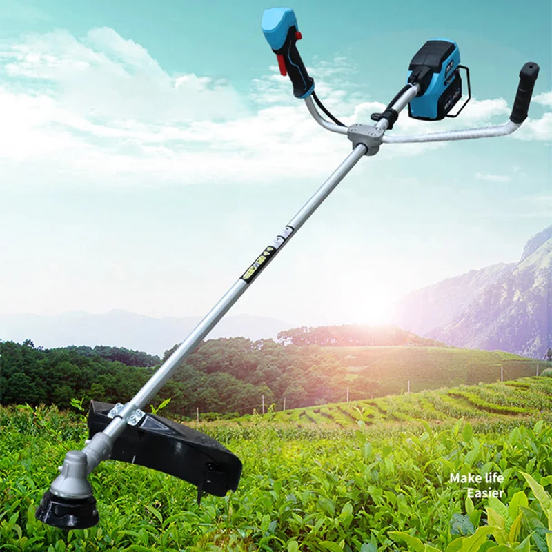 Electric Lawn Mower, Compact Home-Use Lithium-Ion Grass Trimmer, Rechargeable Garden and Forest Brush Cutter