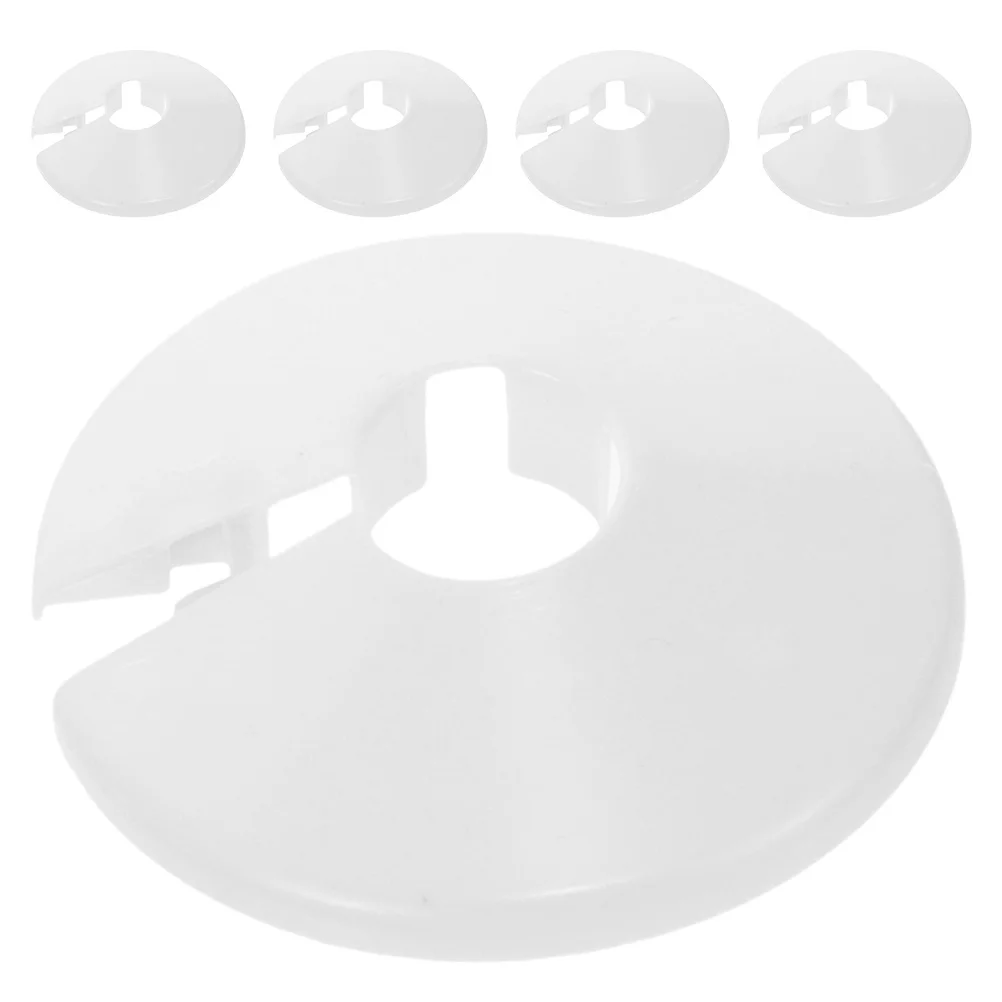 

PVC Pipe Cover 5pcs Round Flange Rings Slap On Wall Hole Cap for Under Sink Plumbing Decoration Water Pipe Drain Line
