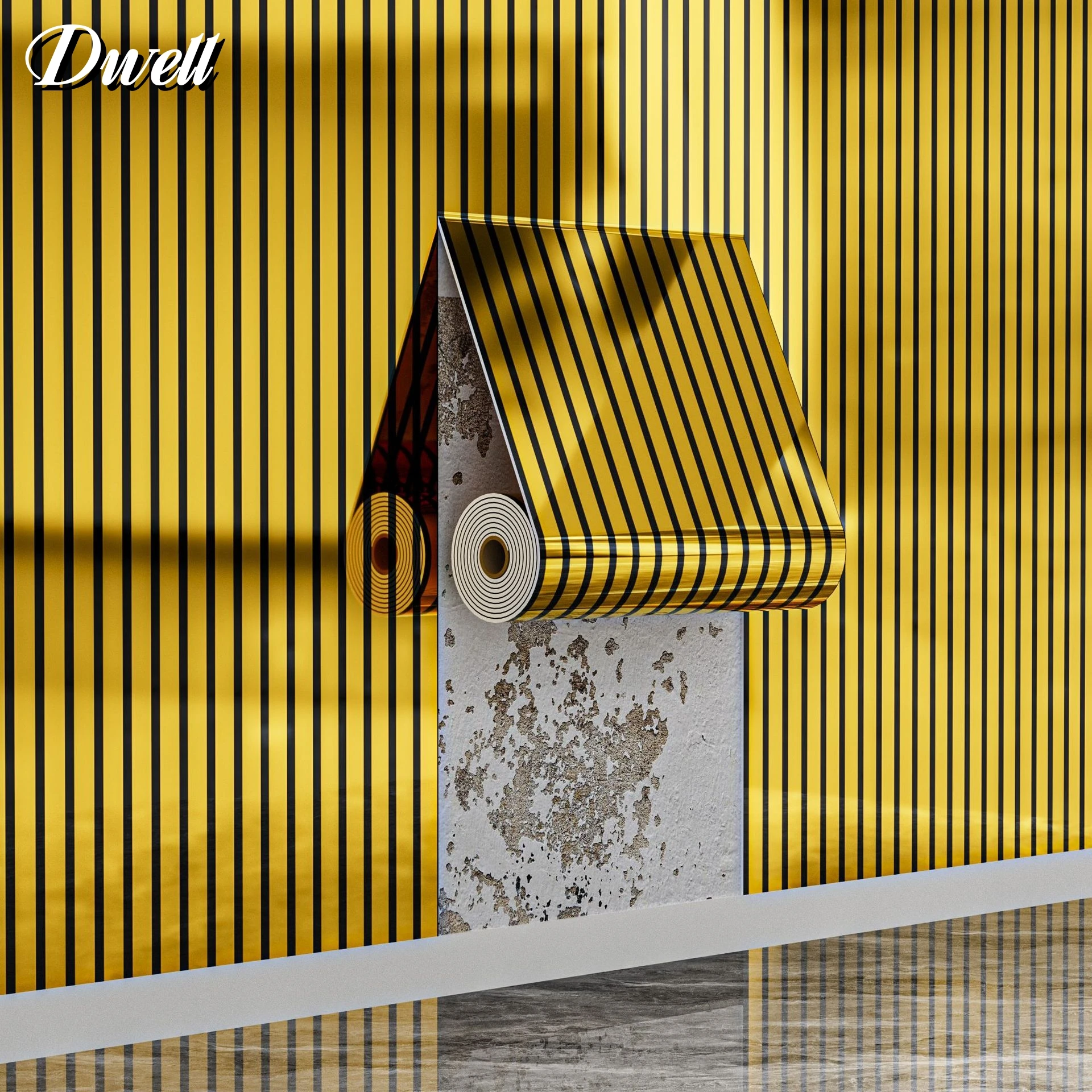 

Self-Adhesive Striped Wallpaper Luxury for Living Room Bedroom Wall Decoration Mirror Texture Bathroom Waterproof Wall Stickers