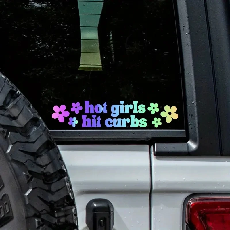 

Hot Girls Hit Curbs With Little Flower Vinyl Decals And Stickers Car Styling Vinyl Windows Bumper Decoration Labels