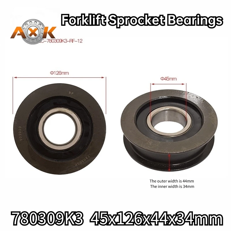 780309K K3 K6 45x126 45x120mm     Forklift Sprocket Bearing Full Range of Sprocket Bearing Chain Bearing Groove Wheel
