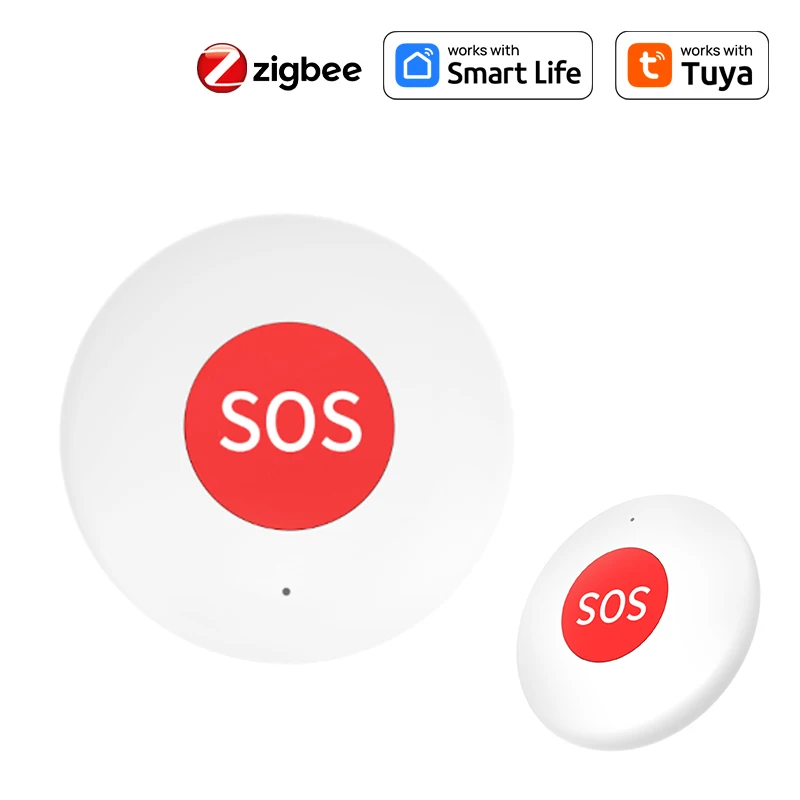 

Tuya ZigBee умная кнопка вызова SOS беспроводной пейджер для сиделки аварийная сигнализация вызов для детей пожилой пациент приложение дистанционное управление