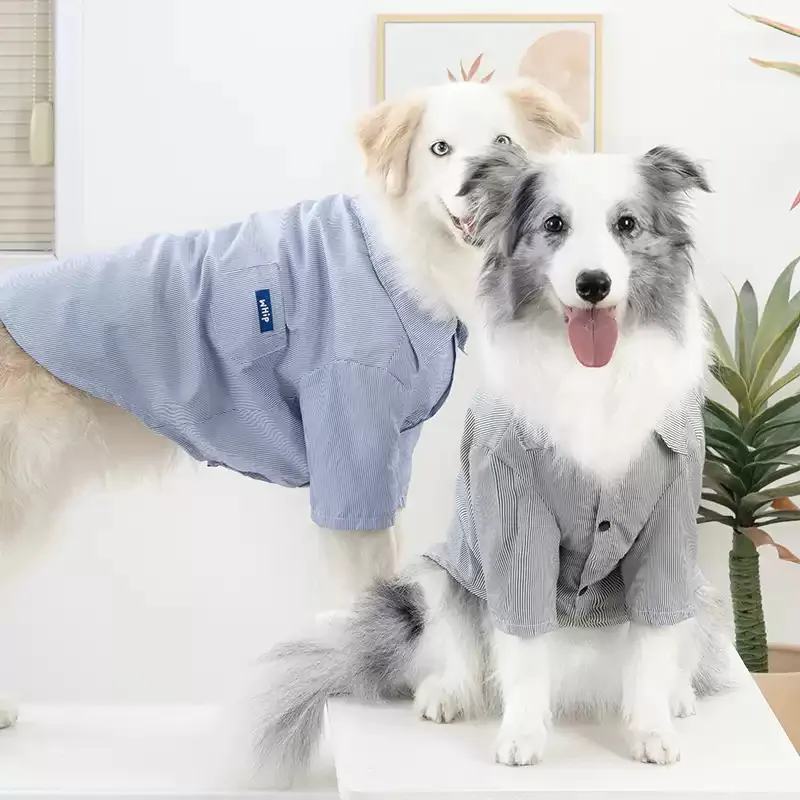 Camicia per cani di grossa taglia estate vestiti per animali domestici di grandi dimensioni barboncino Corgi samoied Border Collie Husky Labrador