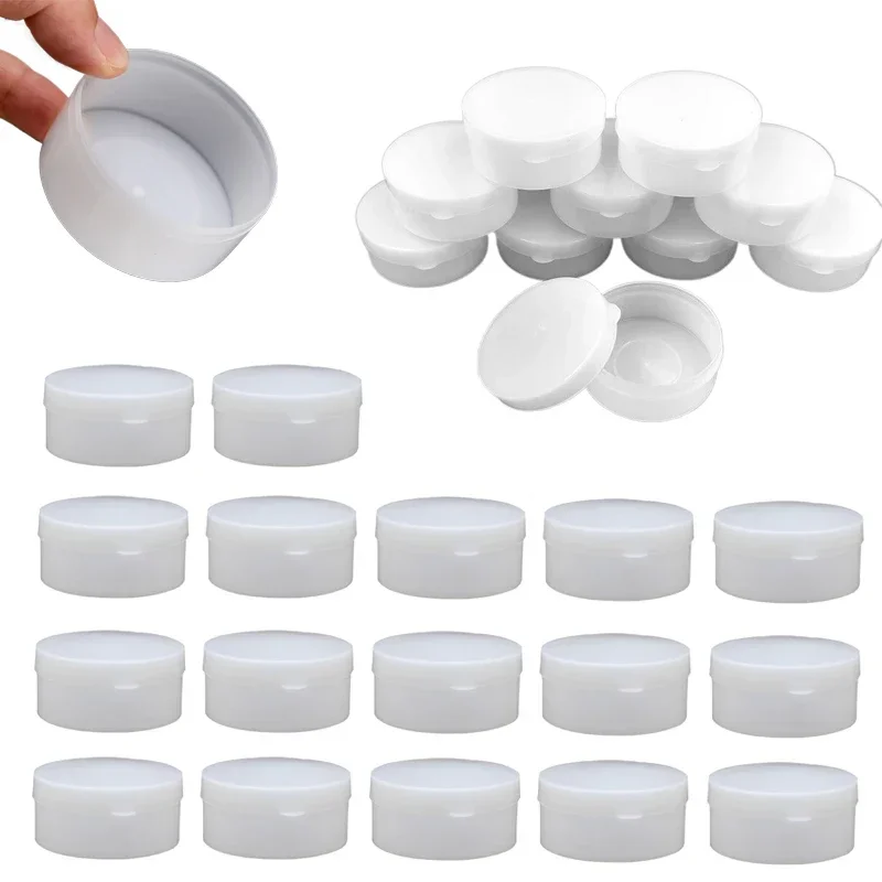 5Pcs 5/10/20/30/50/100g Empty White PP Plastic Cream Jars With Lid Mini Portable Travel Lotion Sample Containers For Cosmetic