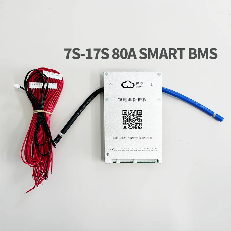 

JK-BD6A17S8P 7S-17S 80A Smart bms Built-in Bluetooth support APP intelligent active balancing 0.6A balanced current pack pcm