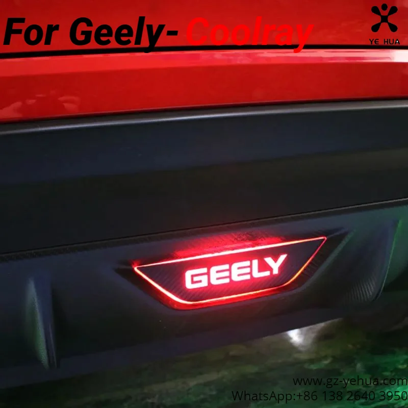 For Geely Coolray 2018-2021 BinYue Rear Fog Light Sticker Car Tail Light Sticker Accessories for Vehicles Accessories