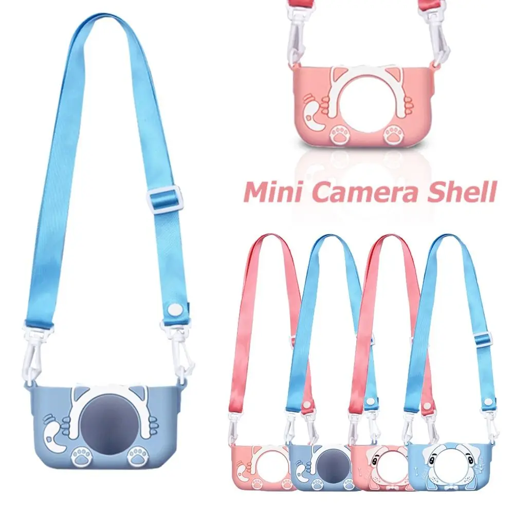Cartoon Mini Camera Shell with Lanyard Silicone Kids Camera Case Portable Waterproof Protective Cover for X2 Children Camera