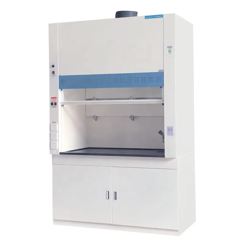 Modern Universal Chemistry Laboratory Exhaust Fume Hood PP Fume Hood Cupboards School Hospital Steel Metal Wood-Style Panel