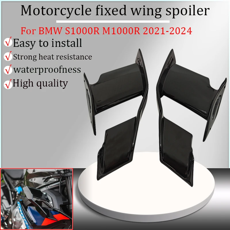 

For BMW S1000R M1000R 2021-2024 2022 2023 motorcycle windshield fixed wing fairing, front aerodynamic spoiler, side fixed wing