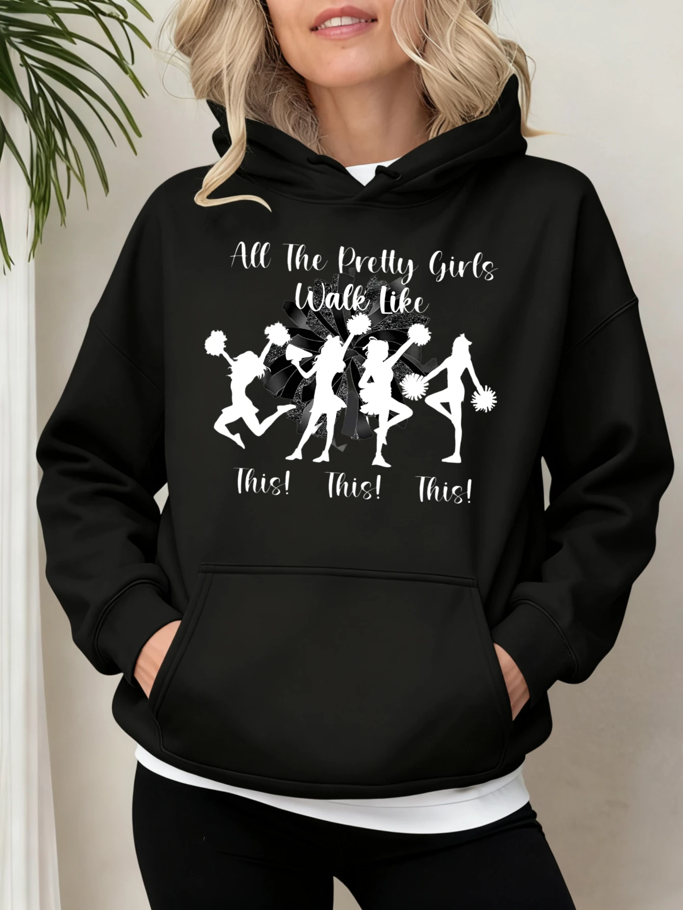 

Толстовка из 100% хлопка с красивыми девушками, похожись как этот дизайн болельщика для уличной одежды, гимнастических вечеринок и активного отдыха