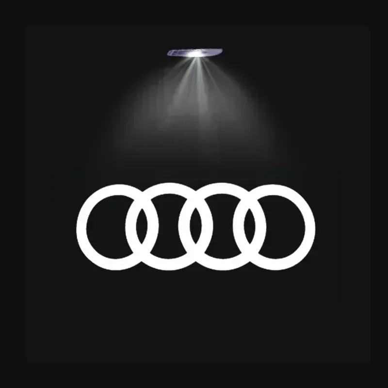 2er-Set LED-Logo-Willkommensbeleuchtung für AUDI Modelle S3 S4 RS S6 S5 S7 S8 A3 A4 A5 A6 A7 Q3 Q7 quattro Projektor Schatten-Geisterlampe
