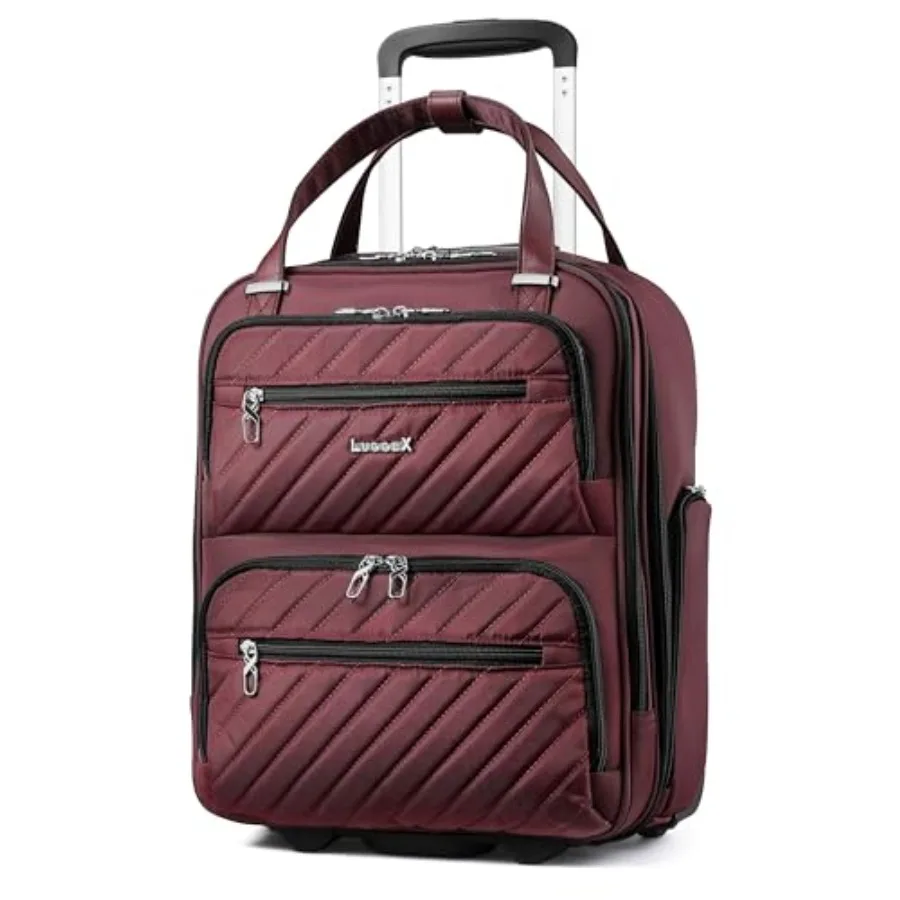 

Underseat Carry On Luggage with Wheels UDK Stylish Lightweight Under Seat Luggage Soft Sided Personal Item Suitcase for Short T