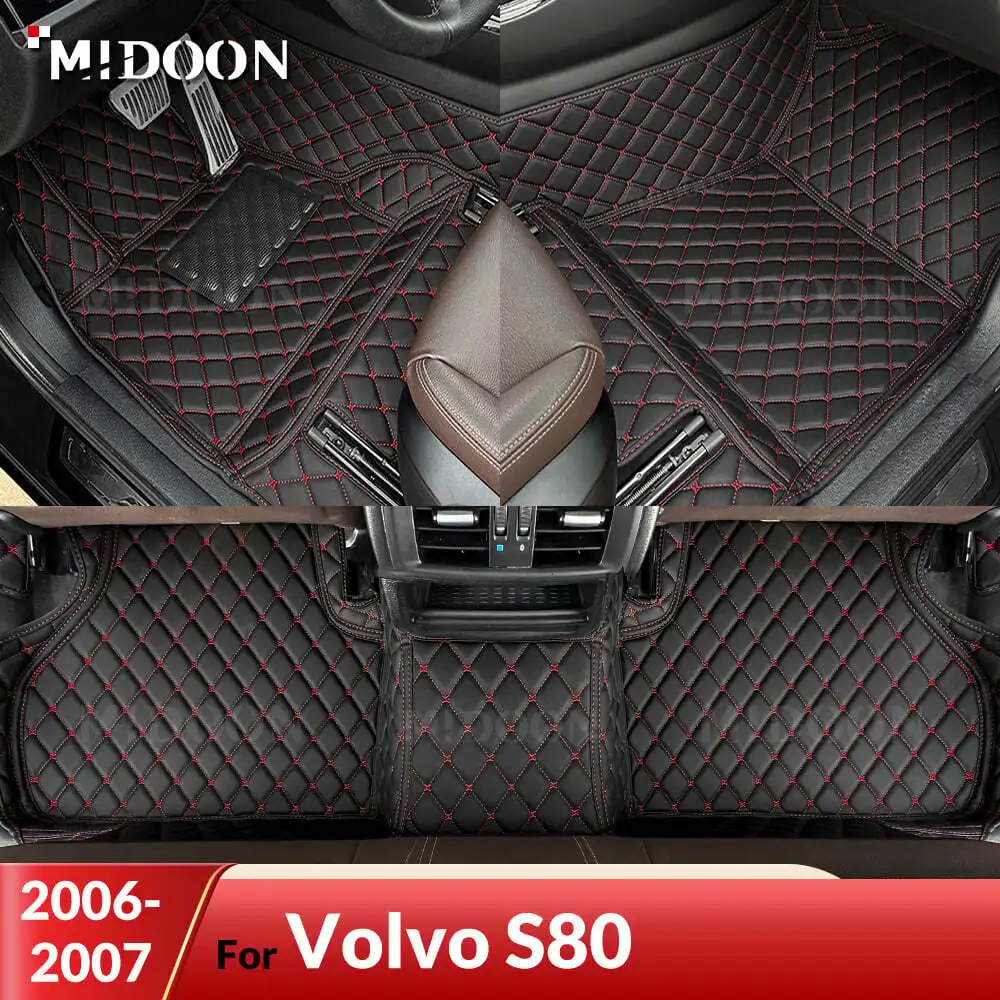 

MIDOON Car floor mats For Volvo S80 2006-2007 Custom auto foot Pads automobile carpet cover Interior Accessories