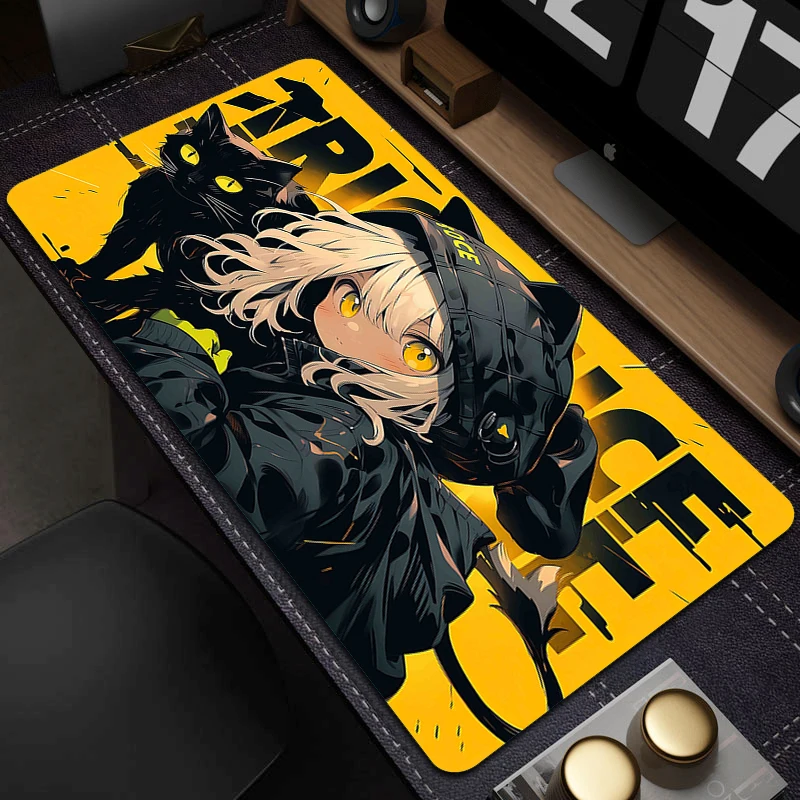 Imagem -03 - Bonito Non-slip Gaming Mouse Pad Anime Bloqueio Borda Mousepad Impressão hd Tapetes de Mesa de Borracha Esteira de Mesa Acessórios Gamer