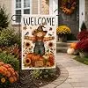 Rustic Fall Scarecrow Garden Flag Outside | Double Sided, Weather & Fade Resistant, Yard Outdoor Decoration, Features We llz