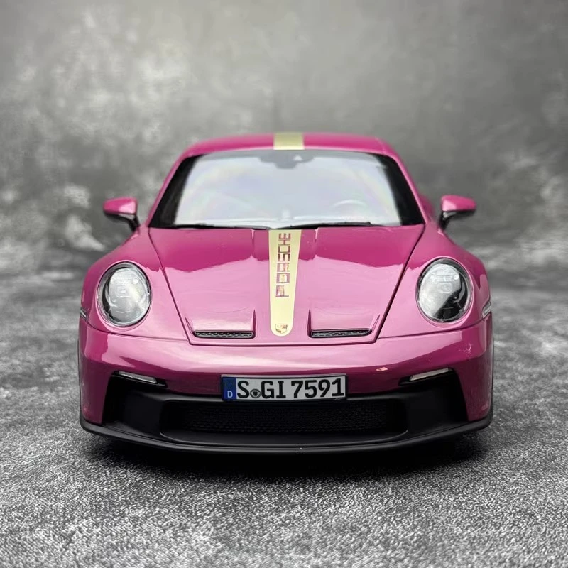 1:18 Scale For NOREV 911 992 GT3 2021 Metal Diecast Model Car Boys Gifts Pink