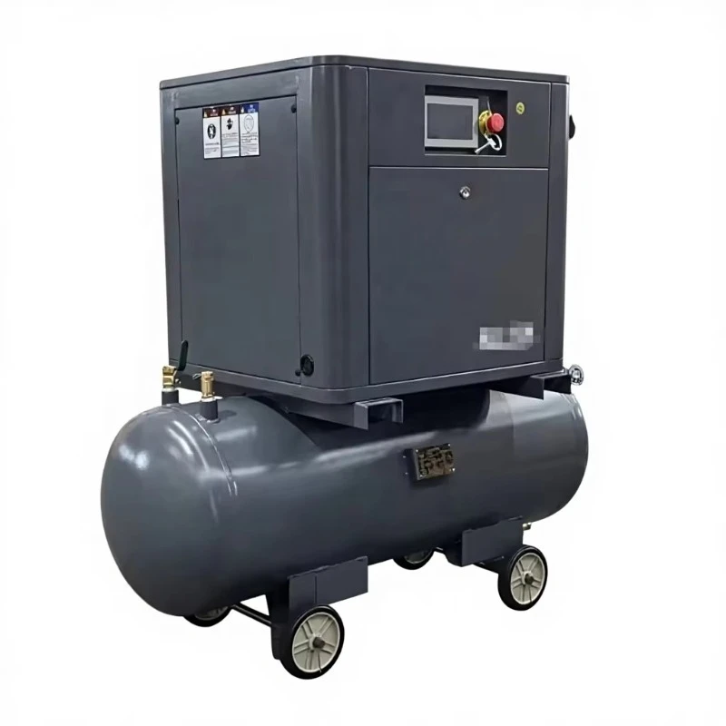 Screw Air Compressor, Portable Mini Single Phase Household Screw Air Compressor, Belt Wheel