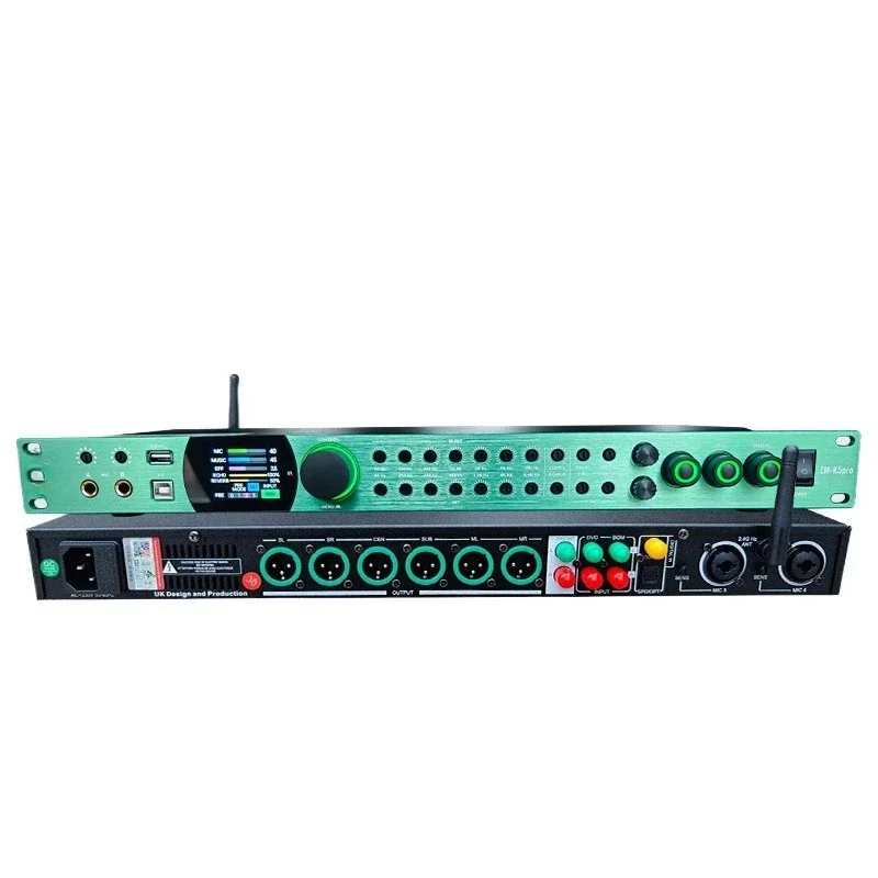 5.1 channel pre-effect device anti-howling karaoke stage reverb professional processor