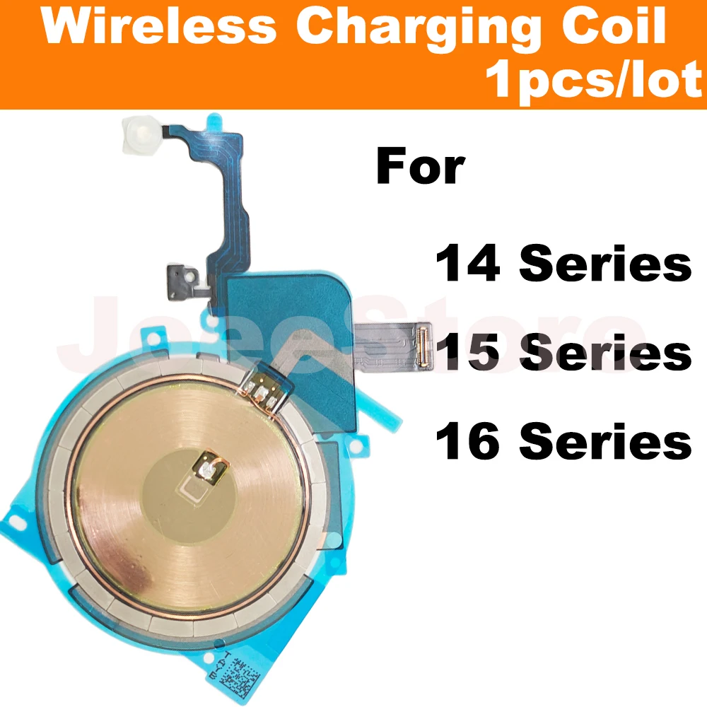 

Wireless Charging Coil For iPhone 16 15 14 Pro Max Plus Wirelss With Magnet Power Volume Button Flashlight Flex Charge Panel