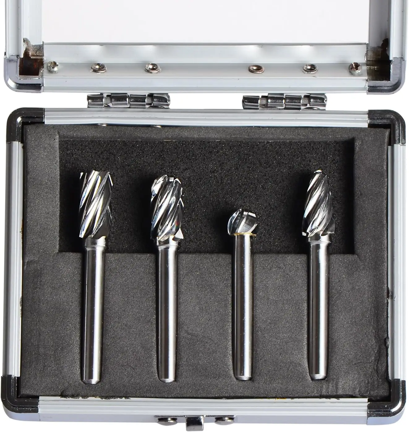 

SpeTool Carbide Rotary Burr For Aluminum (Non-Ferrous) Poring And Polishing Bits (Non-Ferrous) 1/4 inch shank 4Pcs/Pack