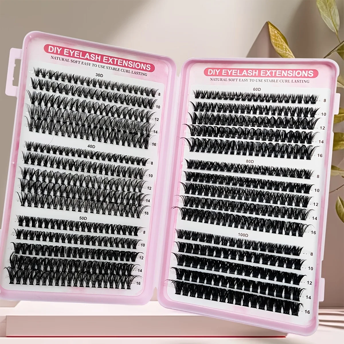 DIY Eyelash Extension Clusters, 30D-100D Fluffy Volume Lashes, 8-16mm Mix Natural & Dramatic Segmented Lashes for Daily/Party