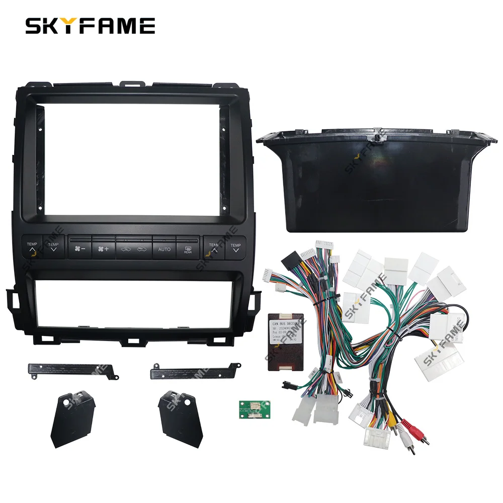 SKYFAME Car Frame Fascia Adapter Android Radio Dash Fitting Panel Kit For Toyota Land Cruiser Prado 120 LC120 Lexus GX470