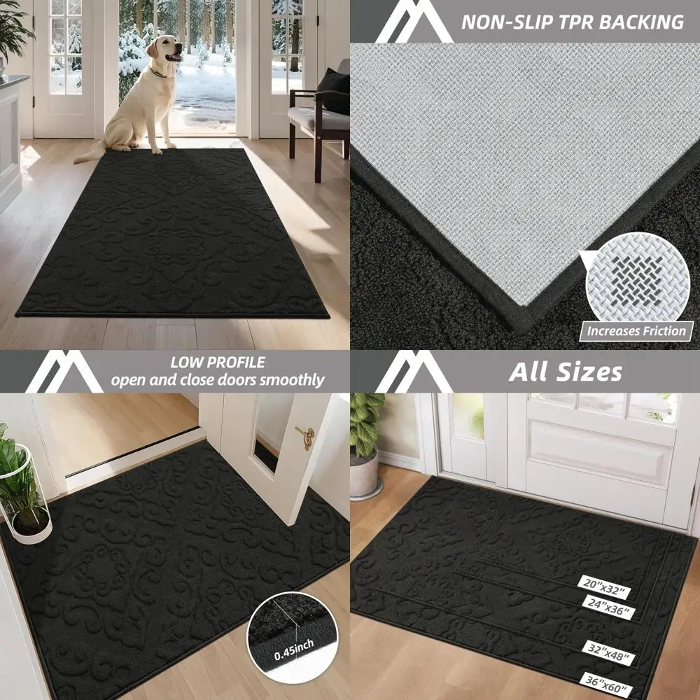 

Non-Slip 36"x60" Absorbent Entryway Rug - Washable Dirt Trapper Door Mat for Home Entrances