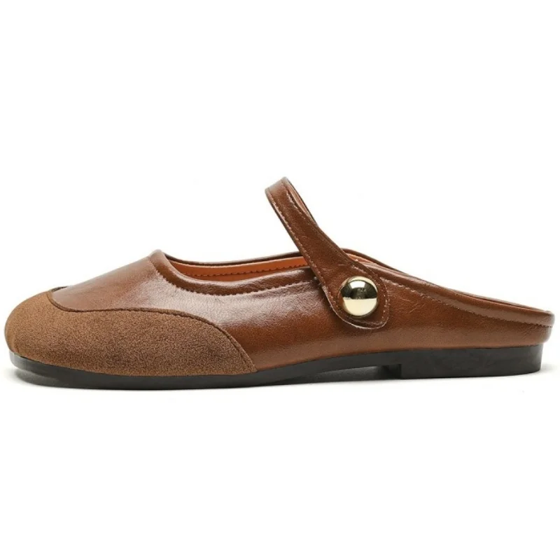 

Women Slippers Round Toe Slip-on Retro Shallow Breathable Femme Sandals Summer Beach Casual Comfortable Sexy Ladies Flat Shoes