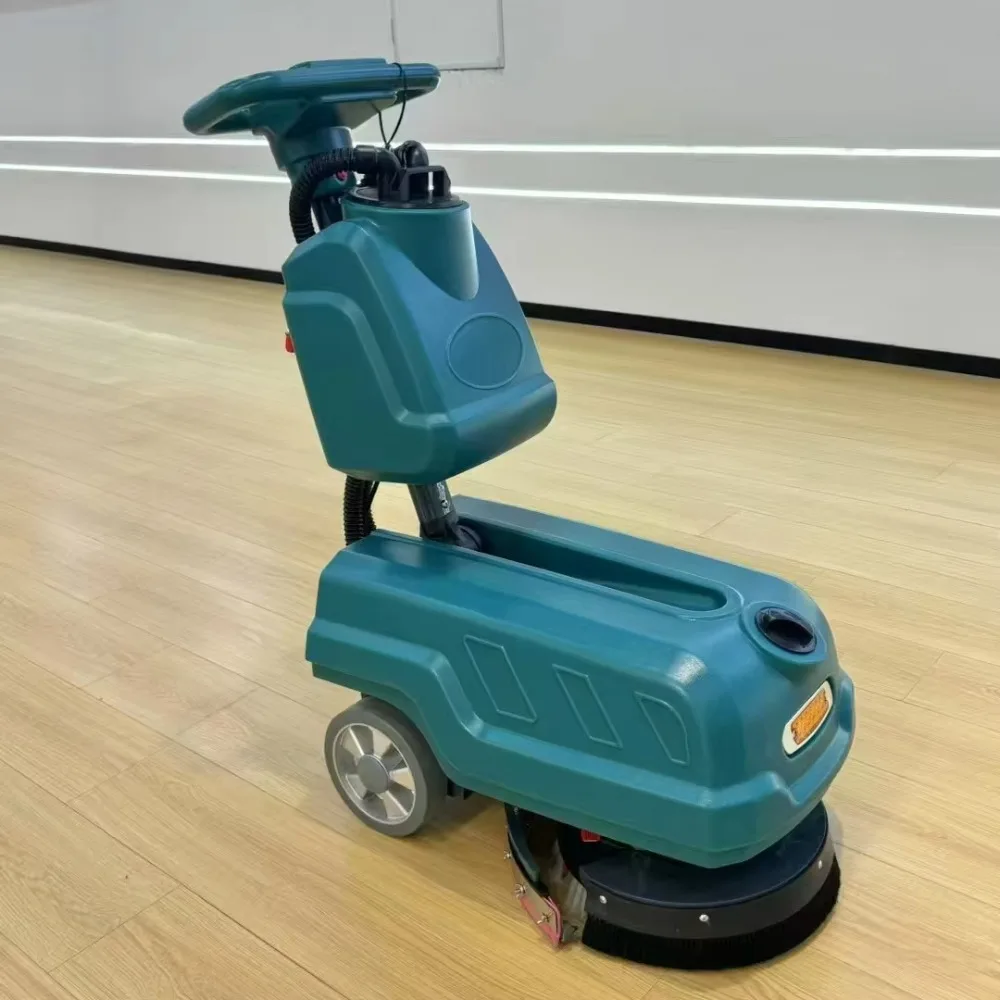 Portable Floor Scrubber, Grey Electric Floor Washer, Home Supermarket Warehouse Cleaning Machine, Efficient Wash Tool view 4
