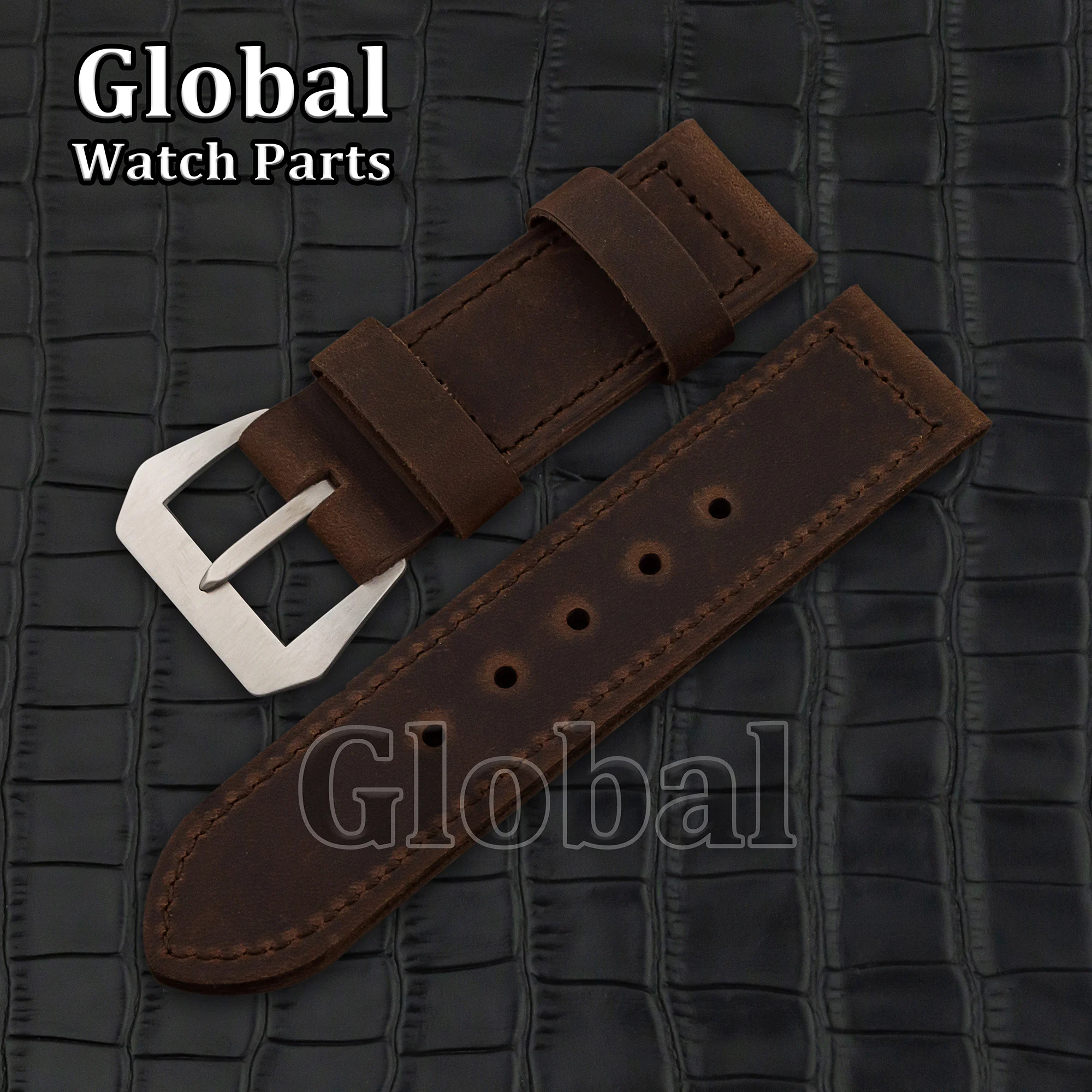 PAM 6152 ため 47 ミリメートルステンレス鋼時計ケースストラップ修正 10ATM 防水フィット ETA 6497/6498/ST3600 自動運動