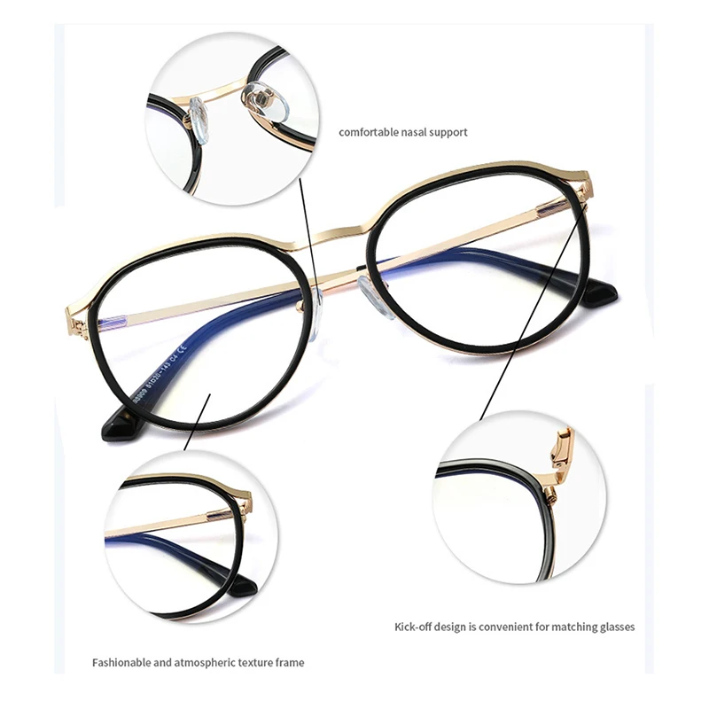 2022 nouveau Anti-Rayons Bleus Lunettes Optiques Cadre avec La Recette pour Les Femmes Mode Lunettes Femme Lunettes De Prescription de Style Féminin