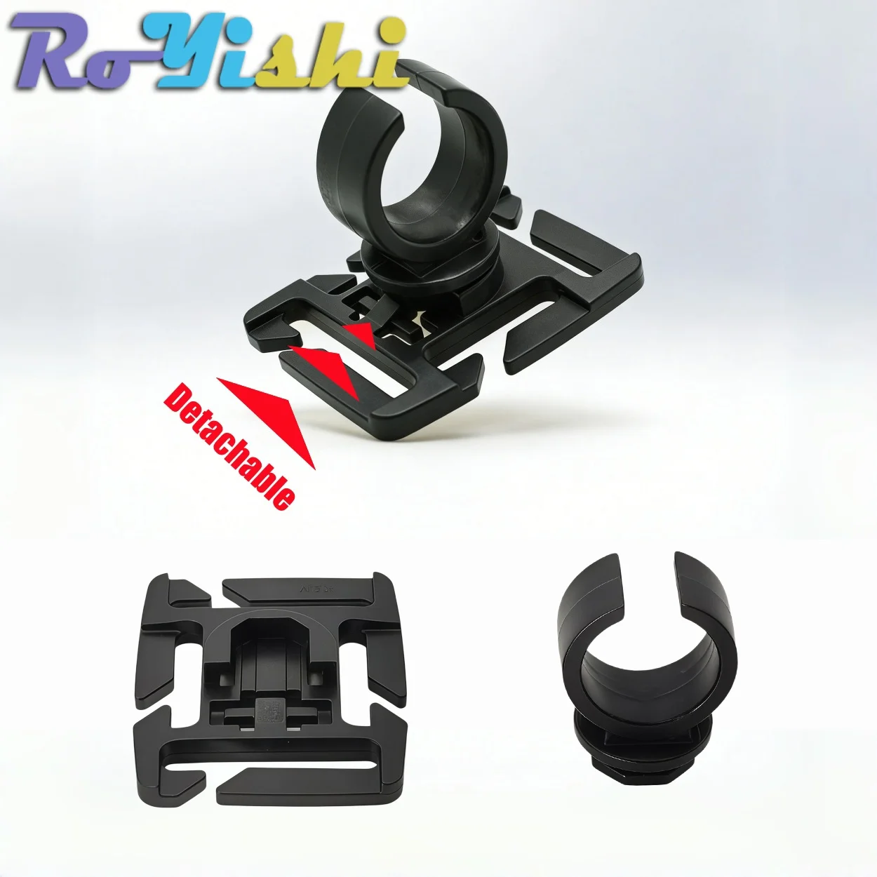 2-10 Pcs MOLLE Rotation Sternum Strap Tube Pipe Clip Holder Buckle Webbing 25mm Black