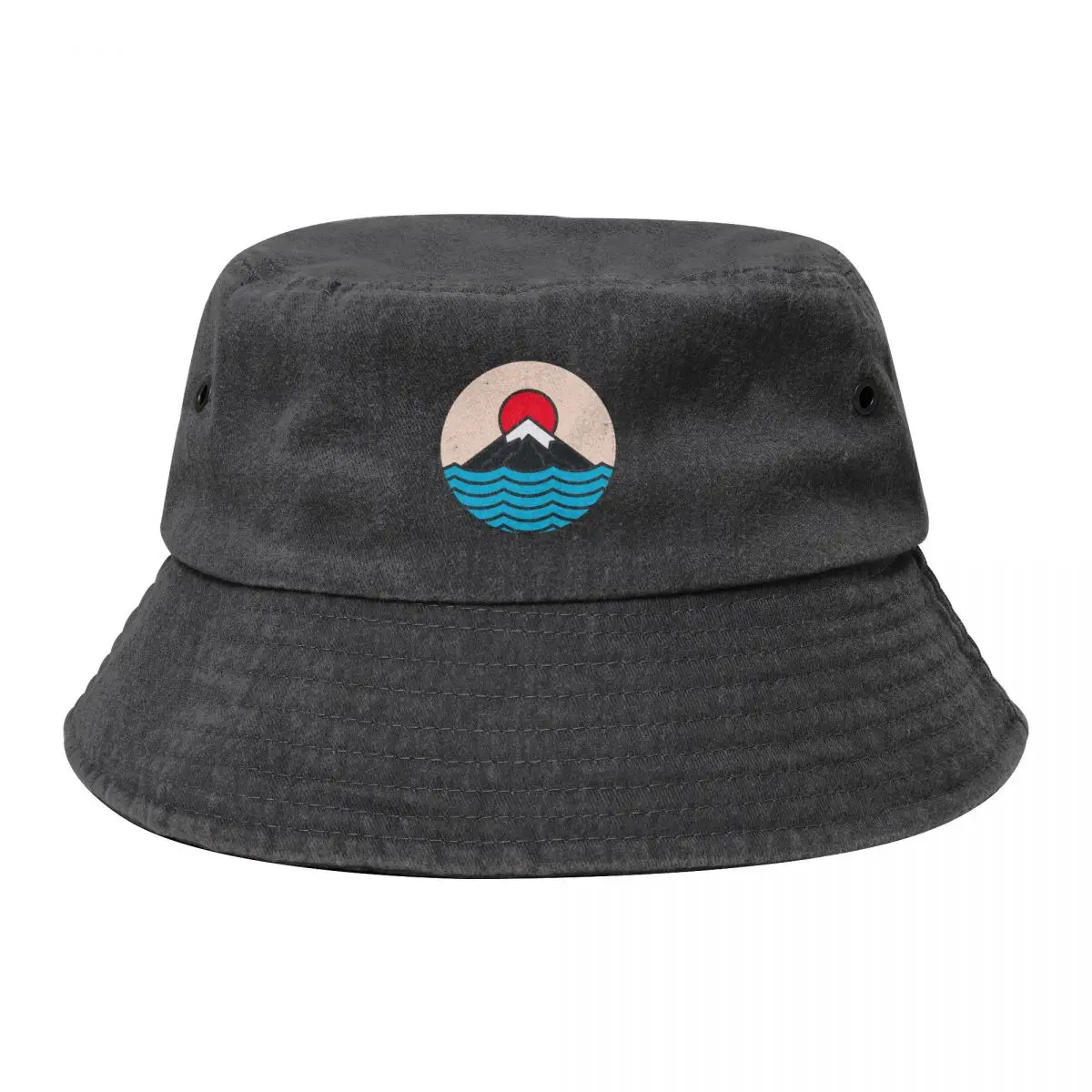 

Fuji Bucket Hat black Beach Bag Uv Protection Solar Hat Women Men's