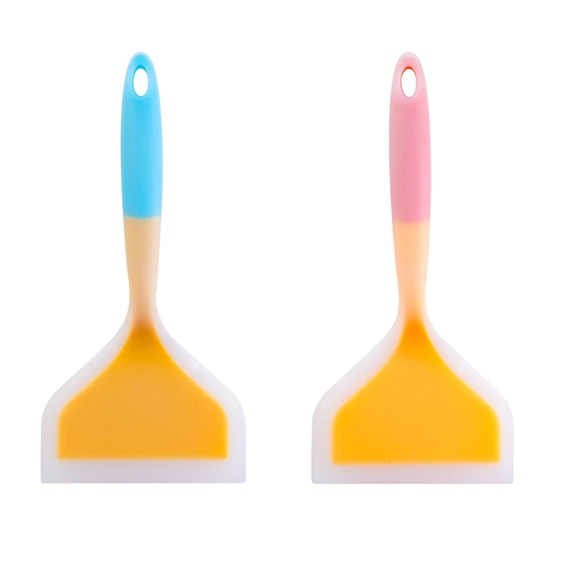 2PCS Wide Silicone Spatulas, Heat Resistant Silicone Spatula Set, Kitchen Spatula For Pancake And More, Flexible Turner Durable